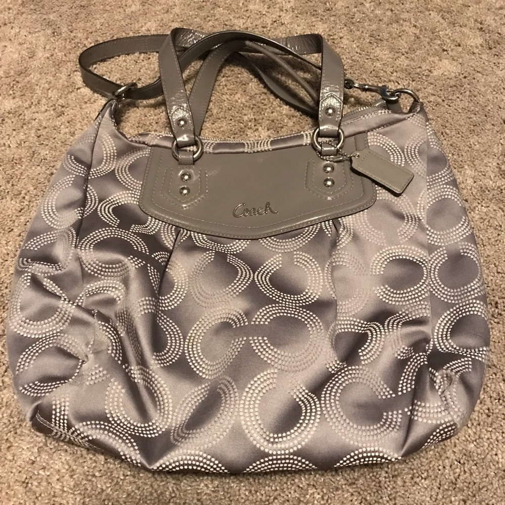 Silver couch purse